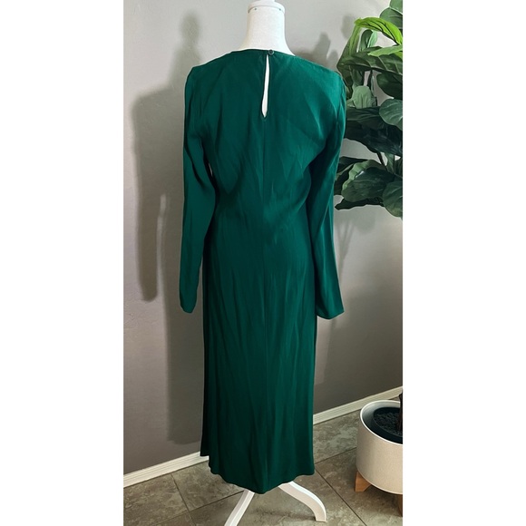 Reformation Dress Midi Emerald Green  Size 2 - Picture 4 of 8
